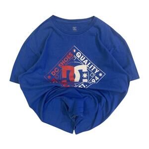 DC Skateboards Y2K 00s Graphic Logo Short Sleeve T Shirt Blue L